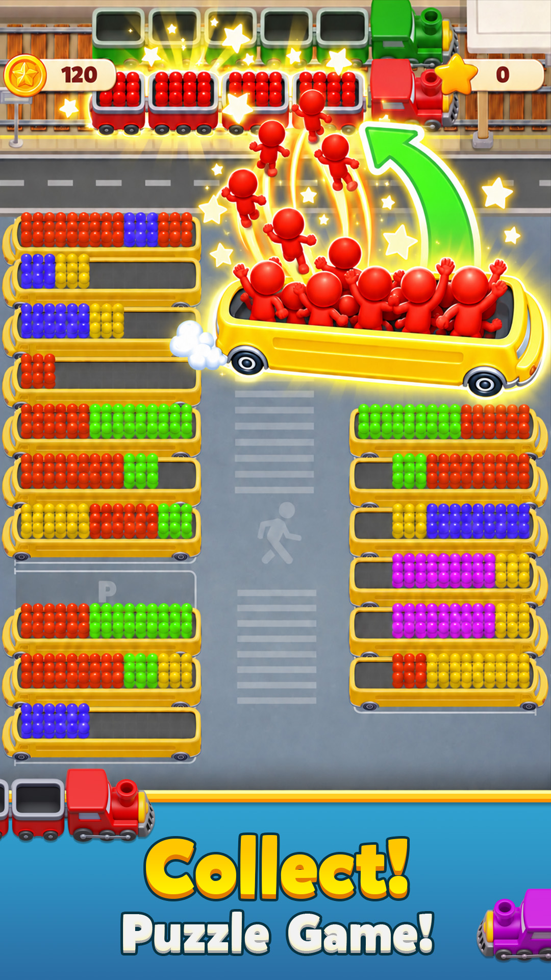 Bus Sort: Color Commute Screenshot 1