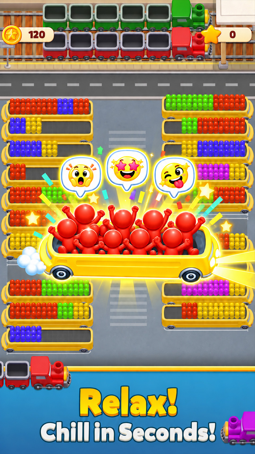 Bus Sort: Color Commute Screenshot 4
